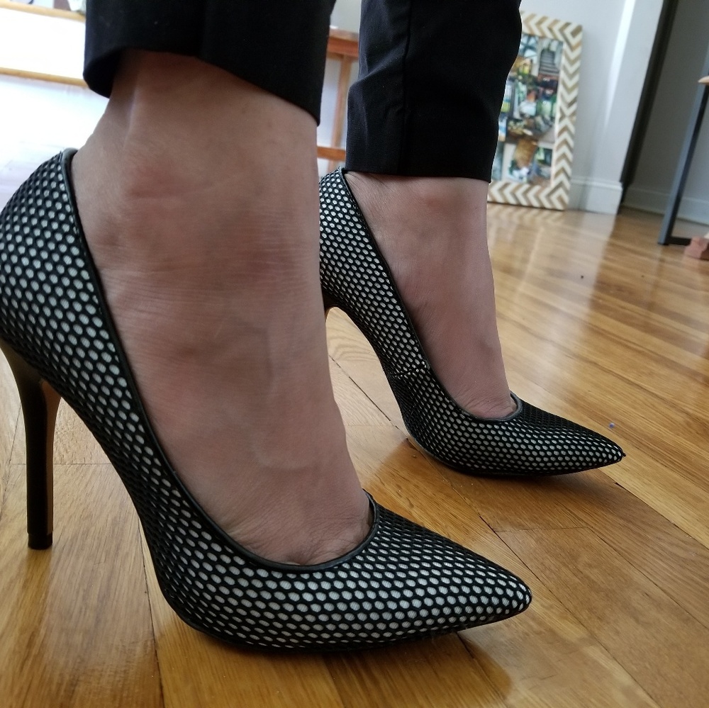 ALDO Vincino Black and White Heels